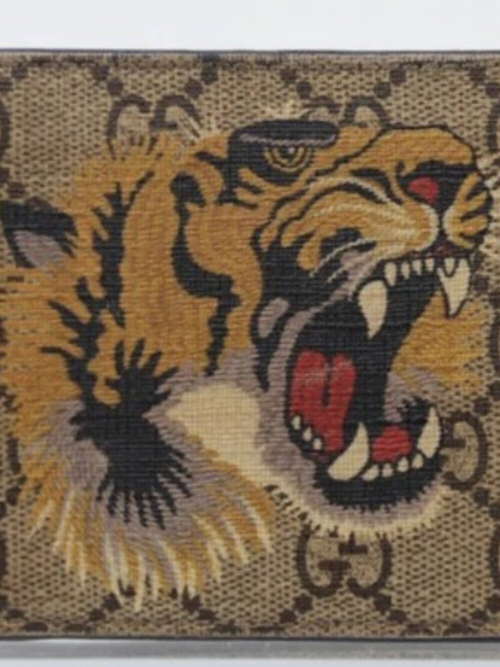 Gucci Tiger Print GG Supreme Bi-fold Wallet